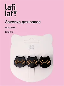 Заколка Котики черные (пластик) (6,5см) (12-Isa-4) (Lafilaf)