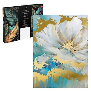 Картина по номерам с поталью "Цветок" 30х40 см