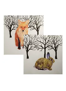 Набор салфеток для декупажа Животные в зимнем лесу (3331354/3331355) (2шт) (упаковка) (Froggy Art)