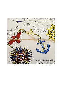 Набор для творчества, Отрез льна, 48*48см, морская тема