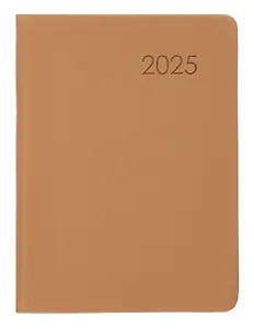 Ежедневник дат. 2025г А6 176л "Paragraph" какао, 7Б, тв.переплет, иск.кожа, термотиснение, покрытие Soft Touch, скругл.углы, тонир.блок, ляссе, инд.уп