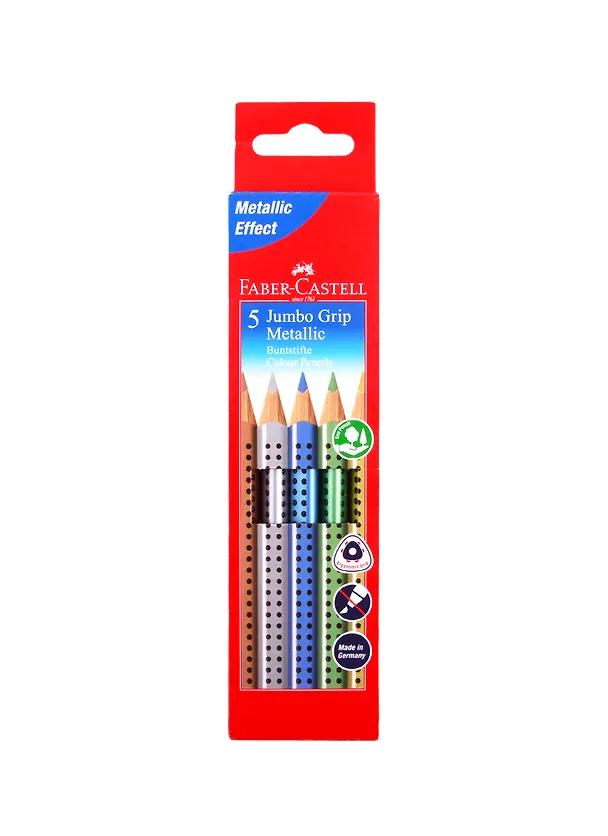 Карандаши цветные «Jumbo Grip Metallic», Faber-Castell, 5 цветов 255795 — 1