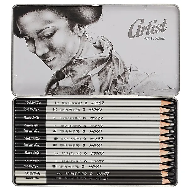 Карандаши для эскизов «Artist», 4H–D, 10 штук 251080 — 2