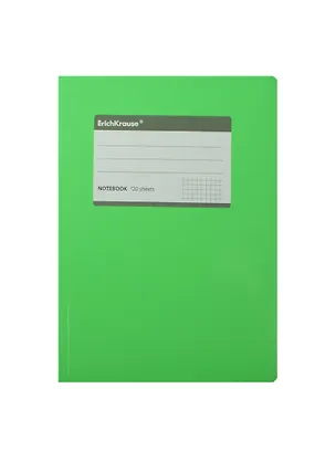 Тетрадь в клетку Erich Krause, Fluor, 120 листов, зеленая 236960