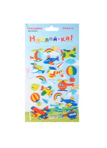 Наклейка декоративная фетровая 1 Самолеты 1 (100х190) (Наклей-ка) (упаковка)