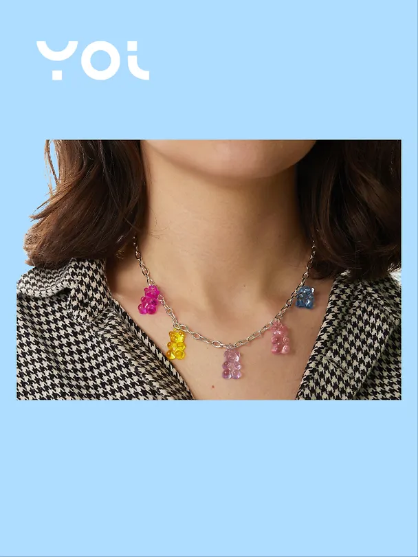 Цепочка Yoi, "Мишки", 48 см 3010208 — 2