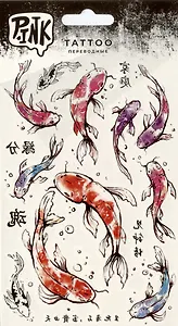 Наклейки-тату переводные (Рыбки Кои)