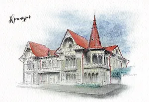 Открытка "Красноярск. Литературный музей В.П. Астафьева"