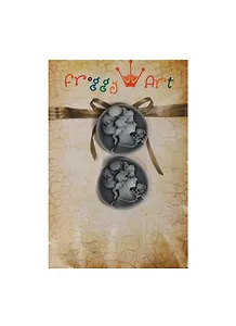 Камея Дама на сером (19/03-02) (2х2см) (упаковка)