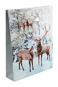 Пакет А3 46*33*10 "Олени" НГ, бум.мат.ламинат