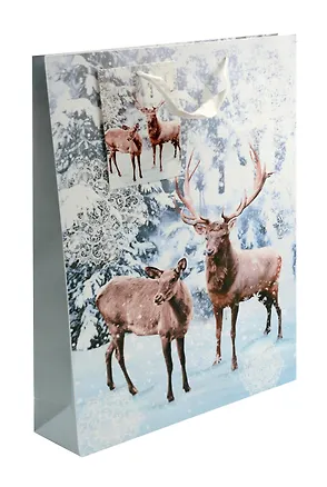 Пакет А3 46*33*10 "Олени" НГ, бум.мат.ламинат 3040559