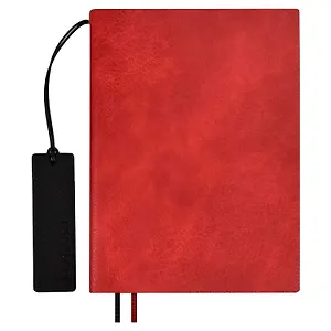 Ежедневник недат. А5+ 160л 175*245 "Шеврет" красный, кожзам, мягк.переплет, блинтовое тиснение, офсет, ляссе