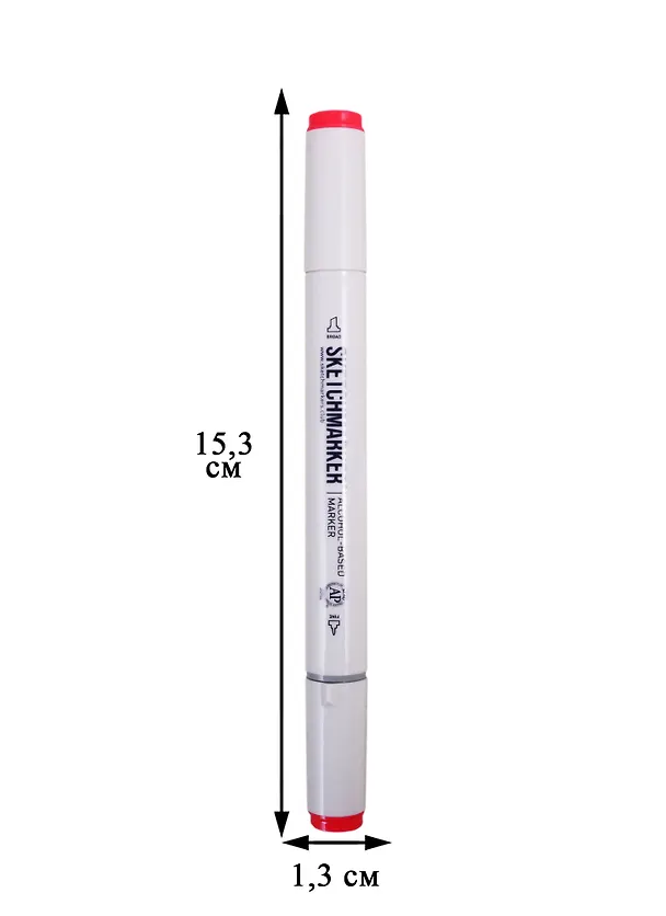 Маркер двухсторонний Красная помада, спирт.основа, цв.R62, Sketchmarker 257318 — 2