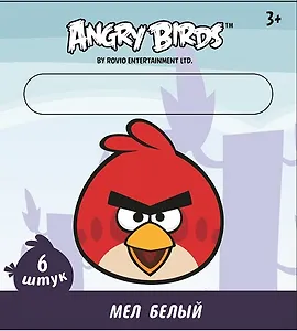 Мелки белые 06шт "ANGRY BIRDS" к/к, подвес, Centrum