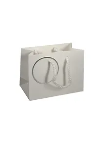 Пакет подарочный бумажный А6 14*11*6,5 "Шанель",жен., белый, мат. ламинат, Хансибэг