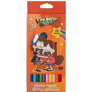 Карандаши цветные Disney, "Гравити Фолз", 12 цветов