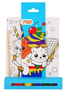 Набор для творчества Color Puppy Роспись по холсту Сладкие котята 15*20см, с глиттером