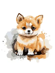 Холст с красками по номерам "Малыши-животные. Крошка лисенок", 20 х 20 смКрасочный