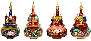 Сувенир, АКМ, Собор музыкальный рис Цветы 104-9131-1ВПР