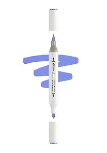 Маркер акриловый "Сонет" фиолетовый светлый, двусторонний, перо кисть/пуля