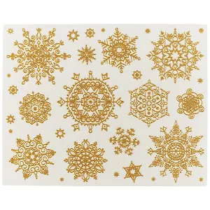 Новогоднее оконное украшение «Снежинки золотые объемные-2», 30 х 38 см