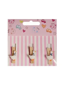 Набор прищепок декоративных, 3 шт, полистоун,гусь