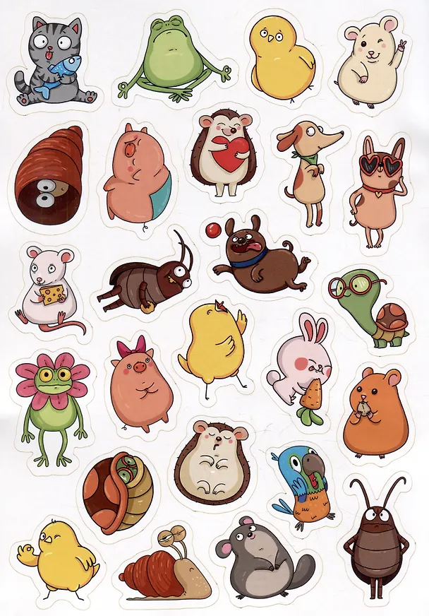 Книга Домашние животны. 100 наклеек () — 4