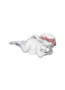 Фигурка Ангел в розовом венке (15 см) (390-280)