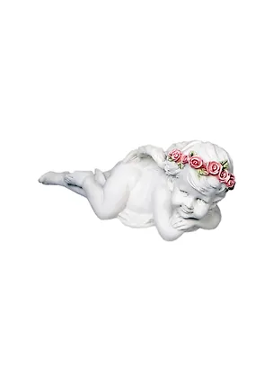 Фигурка Ангел в розовом венке (15 см) (390-280) 2407595