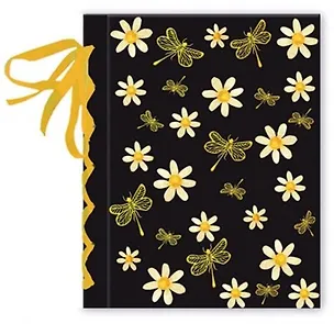 Ежедневник, Феникс+(14*17см) 240стр. н/датир. РОМАШКИ И СТРЕКОЗЫ с декоративной лентой, обложка 7БЦ, на гребне 341885