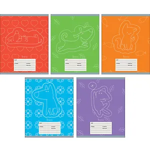 Тетрадь в линейку Unnika, "Кот и пёс (графика)", А5, 24 листа