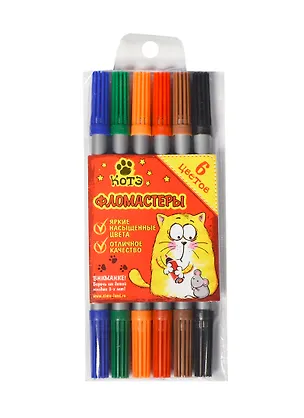 Набор фломастеров Котэ (6шт) (120990) 2397935