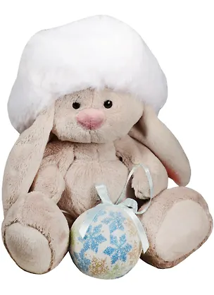 Мягкая игрушка НГ Зайка Ми с новогодним шариком (15 см) 2559721
