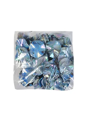 Бусы пластик с гологр. эффект. Круг/Волна 26 (голубой) (00000006159) (100г) (упаковка) 2422962