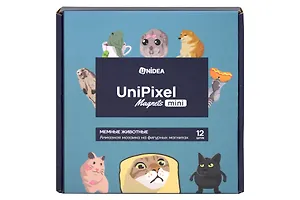 UniPixel Magnet mini Алмазная мозаика на фигурных магнитах Мемные животные (12 шт.)