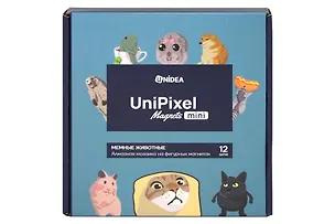 UniPixel Magnet mini Алмазная мозаика на фигурных магнитах Мемные животные (12 шт.) 3150669