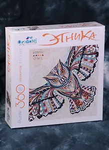Пазл Оригами, 360 эл., 47,5*47,5см., Серия Арт-терапия Этника, Сова