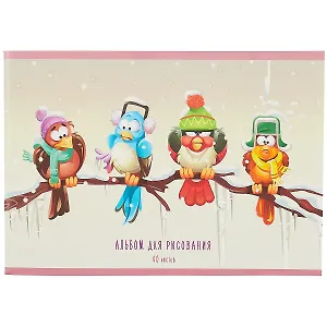 Альбом для рисования Listoff, "Компания", А4, 40 листов, на скрепке