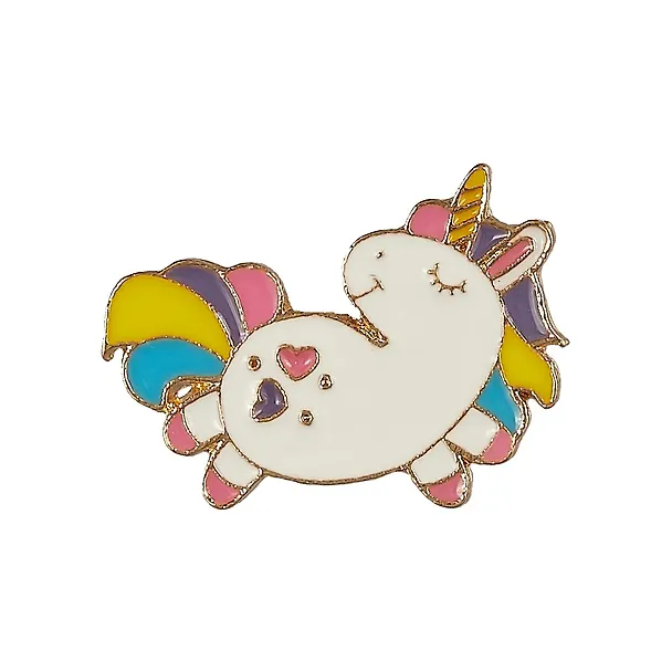 Значок Pin Joy Единорог с разноцветной гривой (металл) (12-08599-002) 2733693 — 2