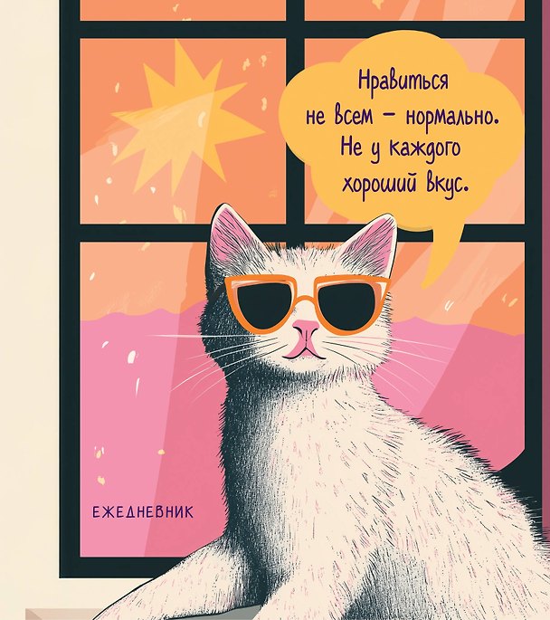 Ежедневник недатированный «Дерзкая киса. Нравиться не всем - нормально» А5, 72 листа, Эксмо 3119531 — 1