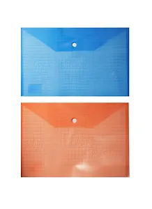 Папка-конверт А4 на кнопке, пластик 0,16мм, ассорти