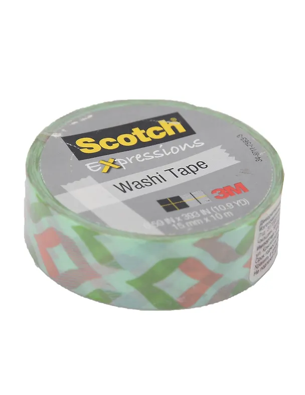 Лента клейкая декоративная Scotch/Скотч Washi, мята, 15мм x 10м, (3M) C314-P16 314605 — 1