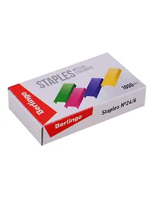 Скобы цветные №24/6, 1000 штук