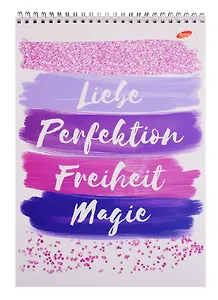 Блокнот А4 60л кл. "Brush strokes" спираль, ВД лак, ассорти