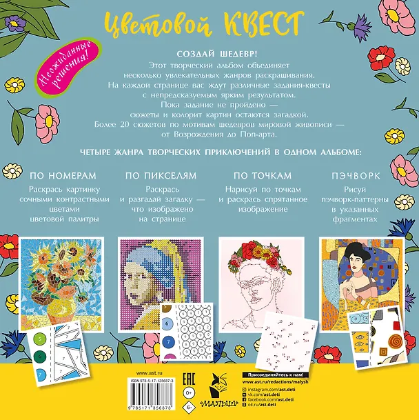 Книга Шедевры живописи: от да Винчи до Ван Гога и Уорхола () — 2
