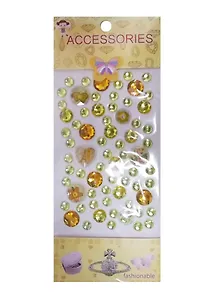 Наклейки стразы с сюжетами, желтый (11-01488-19)