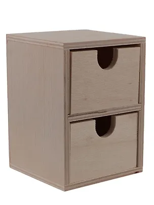 Набор для творчества Заготовка Комод деревянный с двумя ящиками с отверстиями (11*7,5*8) 2532570