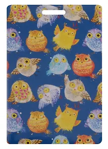 Чехол для карточек Цветные совы на синем фоне (ДК2017-112)