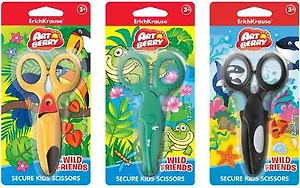Ножницы Erich Krause, ArtBerryWild Friends пластиковые в блистере