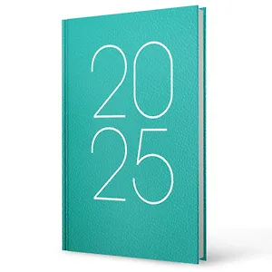 Ежедневник дат. 2025г. А5 160л "Soft Touch" ламинация, зеленый, 7БЦ, офсет